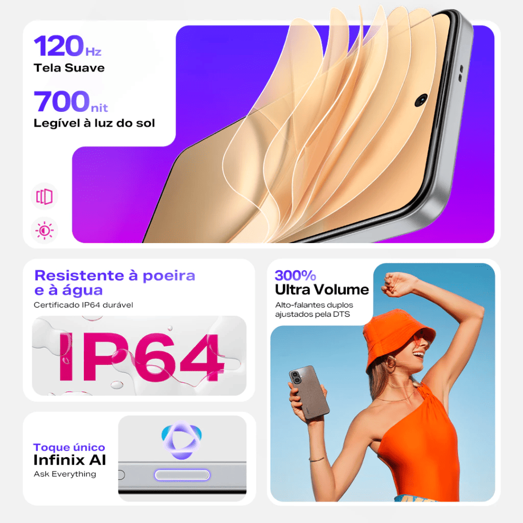 smartphone infinix smart 10 4g dual sim 64gb/128gb tela 6,67" 3gb/4gb ram câmera 8mp smartphone infinix smart 10 4g dual sim 64gb/128gb tela 6,67" 3gb/4gb ram câmera 8mp