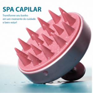 escova massageadora de silicone para couro cabeludo