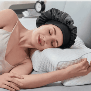 touca de cetim com faixa larga para dormir proteção e cuidados com os cabelos