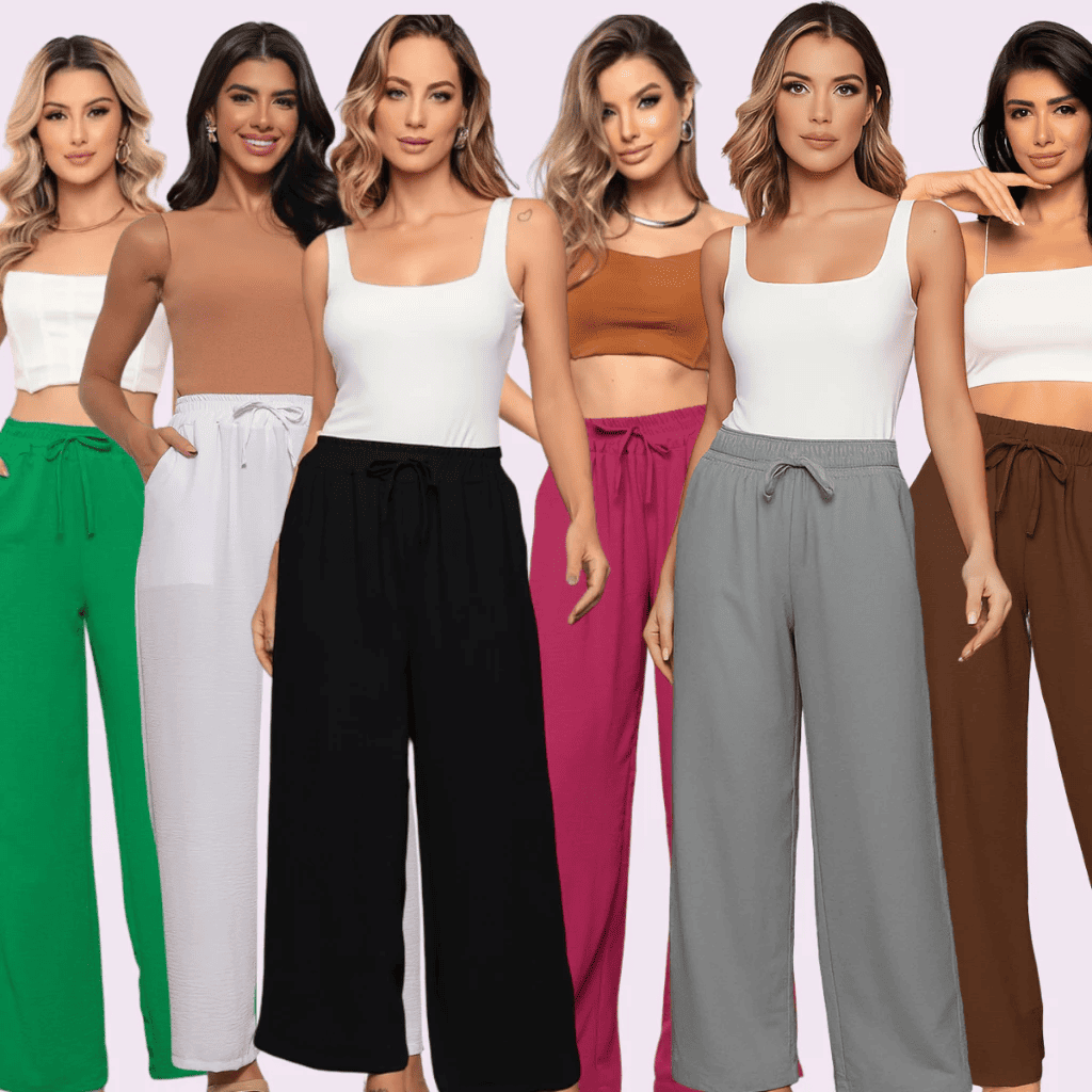 calça feminina pantalona duna com bolsos cintura alta elegante e confortável calça feminina pantalona duna com bolsos cintura alta elegante e confortável