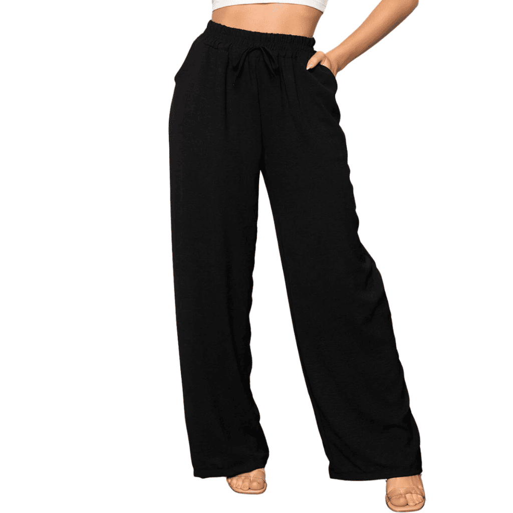calça feminina pantalona duna com bolsos cintura alta elegante e confortável calça feminina pantalona duna com bolsos cintura alta elegante e confortável
