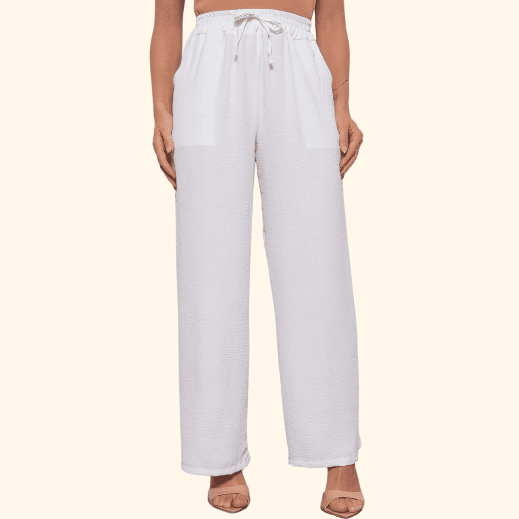 calça feminina pantalona duna com bolsos cintura alta elegante e confortável calça feminina pantalona duna com bolsos cintura alta elegante e confortável