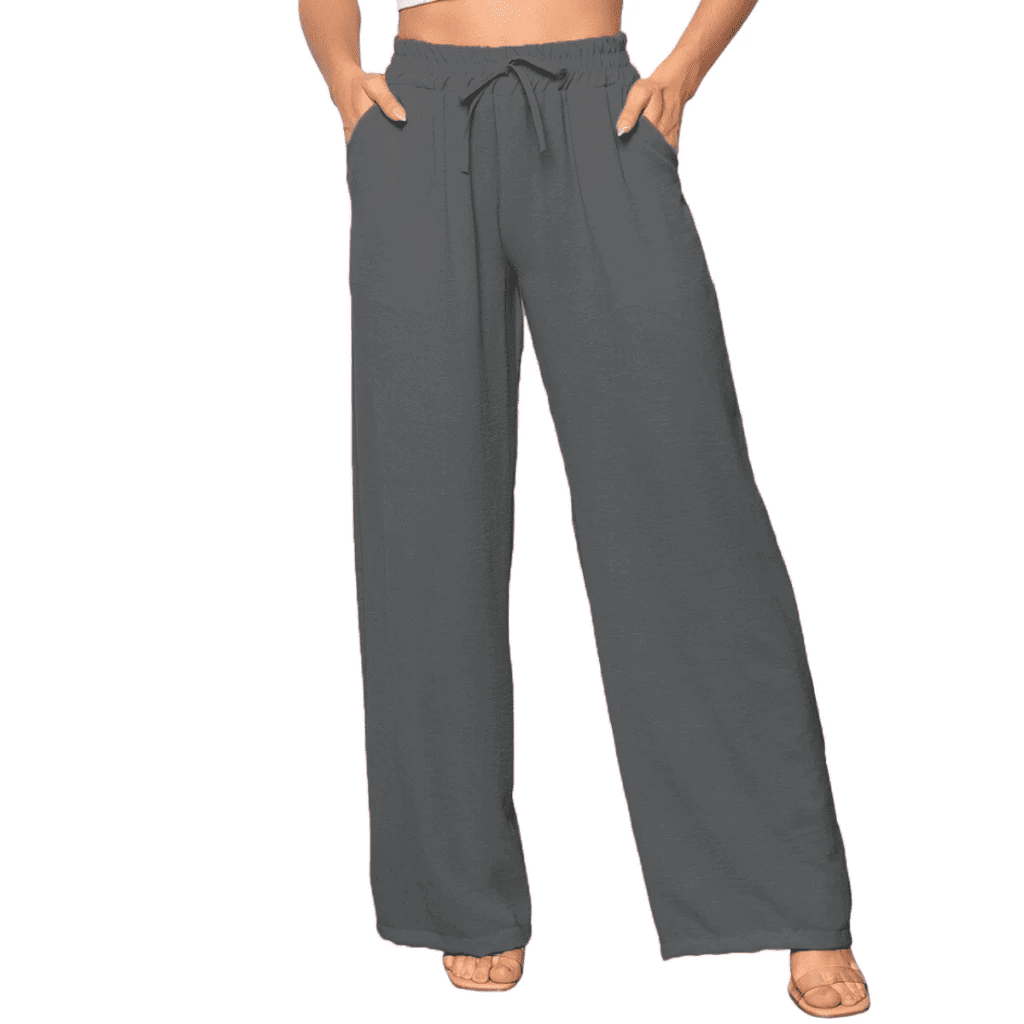 calça feminina pantalona duna com bolsos cintura alta elegante e confortável calça feminina pantalona duna com bolsos cintura alta elegante e confortável