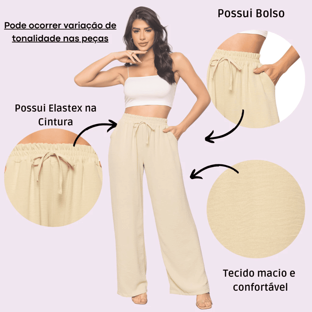 calça feminina pantalona duna com bolsos cintura alta elegante e confortável calça feminina pantalona duna com bolsos cintura alta elegante e confortável