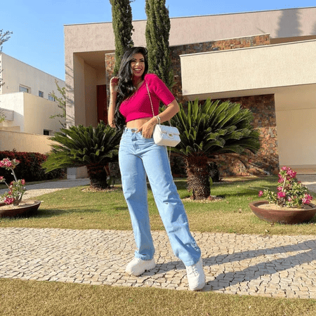 calça jeans feminina wide leg marmorizada cintura alta premium pantalona boca larga calça jeans feminina wide leg marmorizada cintura alta premium pantalona boca larga
