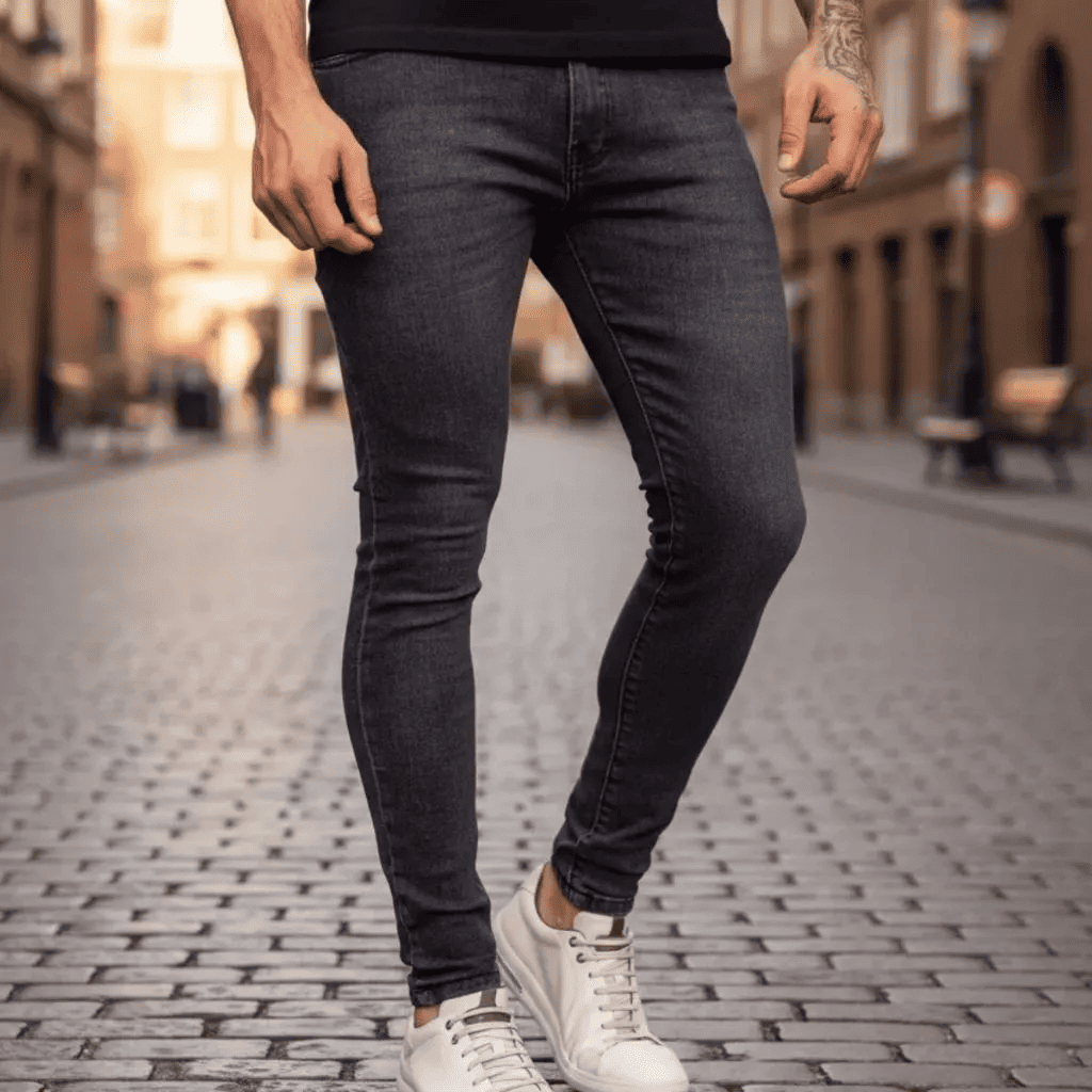 calça jeans masculina slim com elastano premium confortável e moderna calça jeans masculina slim com elastano premium confortável e moderna