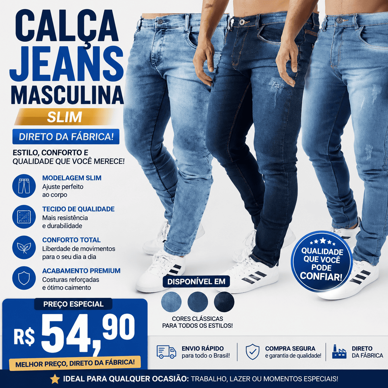calça jeans masculina slim calça jeans masculina slim