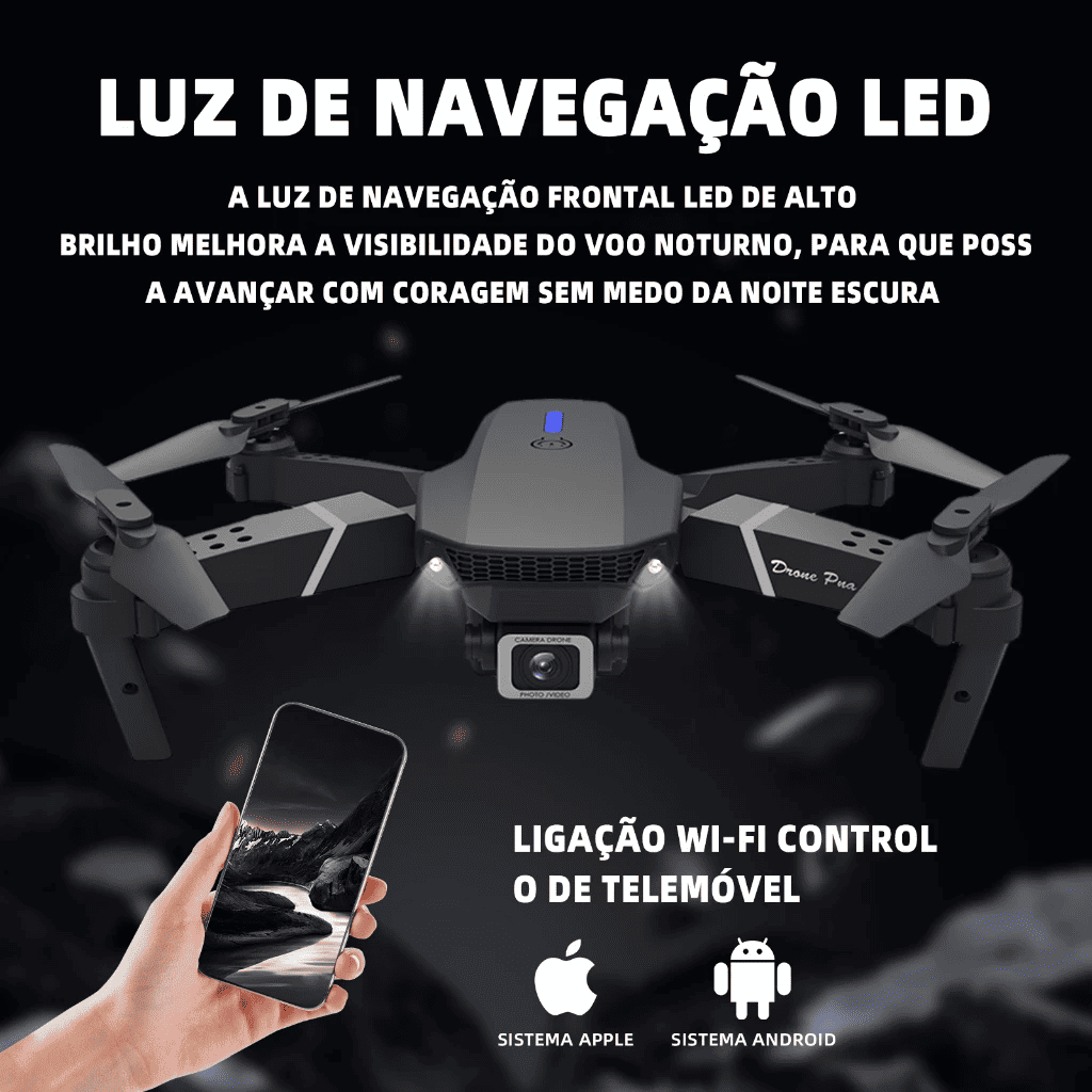 drone e88 pro profissional com câmera hd wi fi grande + 2 baterias drone e88 pro profissional com câmera hd wi fi grande + 2 baterias