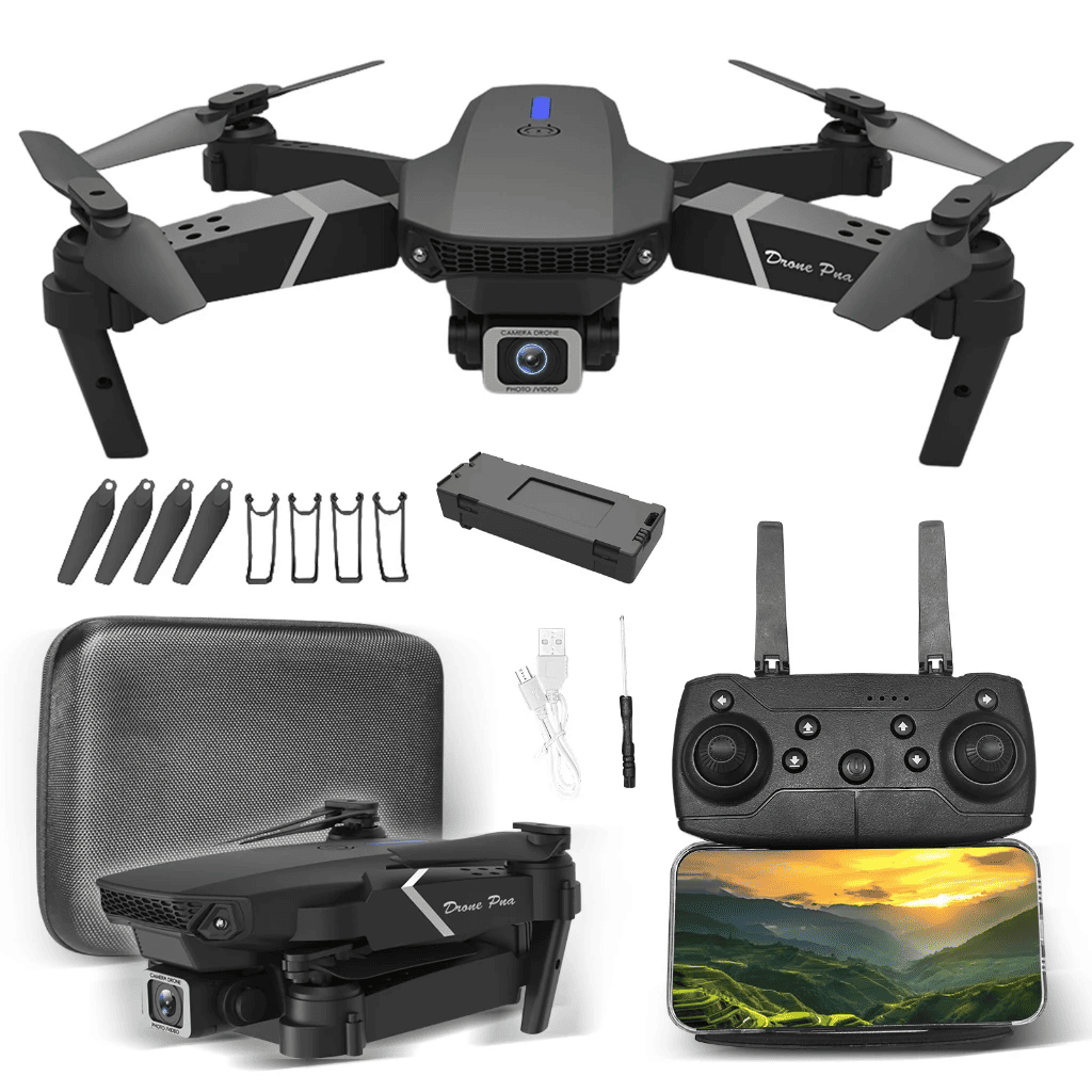 drone e88 pro profissional com câmera hd wi fi grande + 2 baterias drone e88 pro profissional com câmera hd wi fi grande + 2 baterias