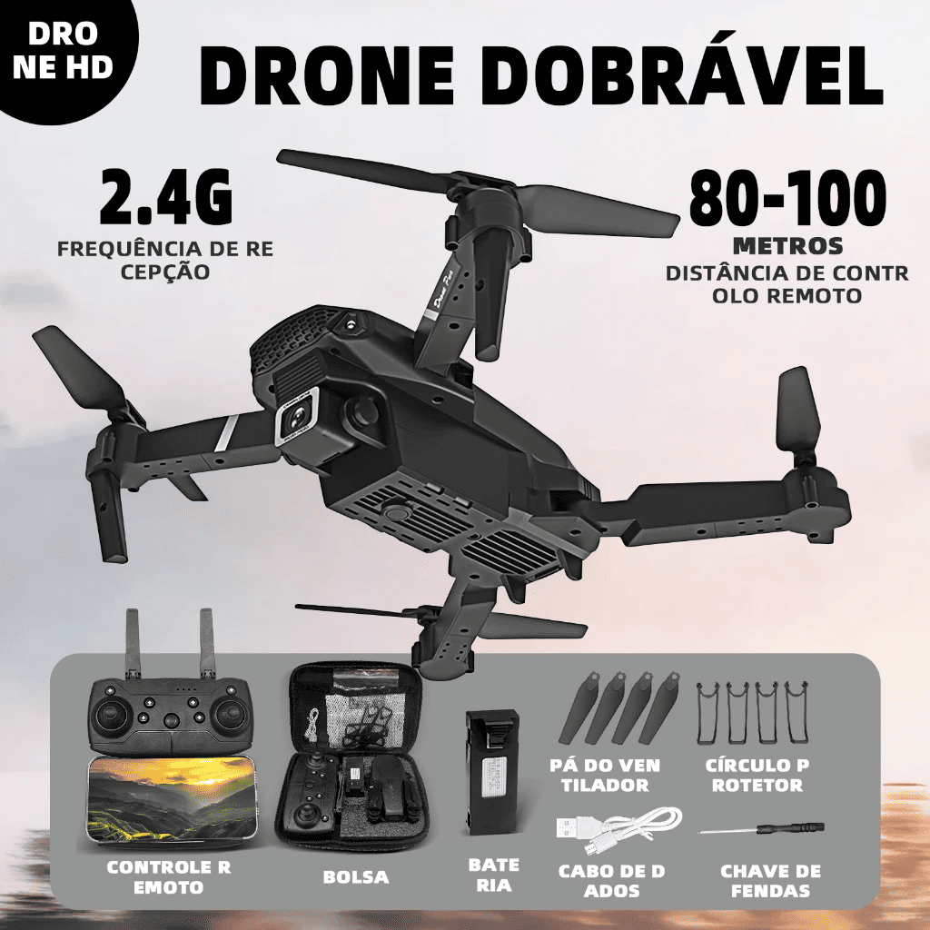 drone e88 pro profissional com câmera hd wi fi grande + 2 baterias drone e88 pro profissional com câmera hd wi fi grande + 2 baterias