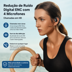 fone de ouvido bluetooth sem fio À prova d'Água com bateria de longa duração