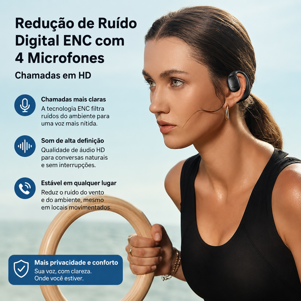 fone de ouvido bluetooth sem fio À prova d'Água com bateria de longa duração fone de ouvido bluetooth sem fio À prova d'Água com bateria de longa duração