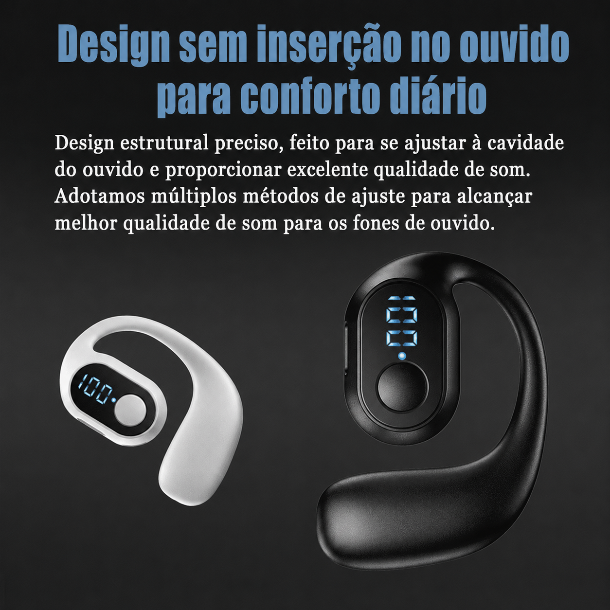 fone de ouvido bluetooth sem fio À prova d'Água com bateria de longa duração fone de ouvido bluetooth sem fio À prova d'Água com bateria de longa duração