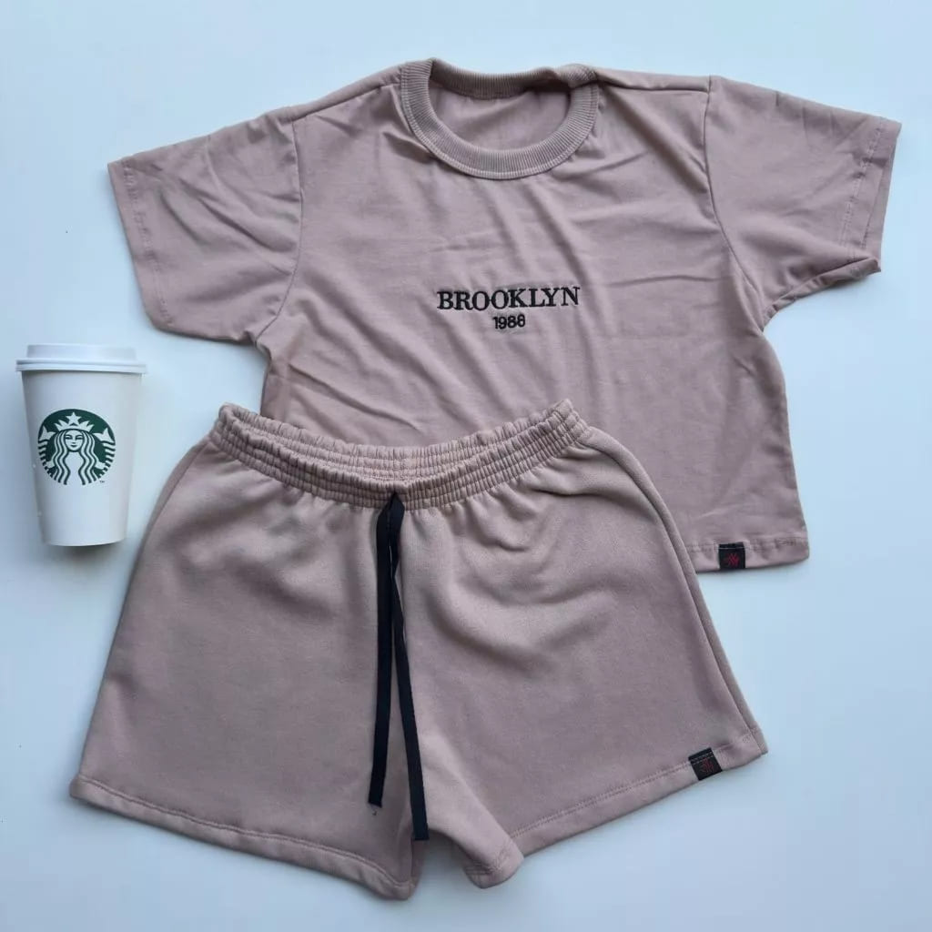 kit 3 conjuntos femininos cropped e short moletom casual confortável 6 peças kit 3 conjuntos femininos cropped e short moletom casual confortável 6 peças