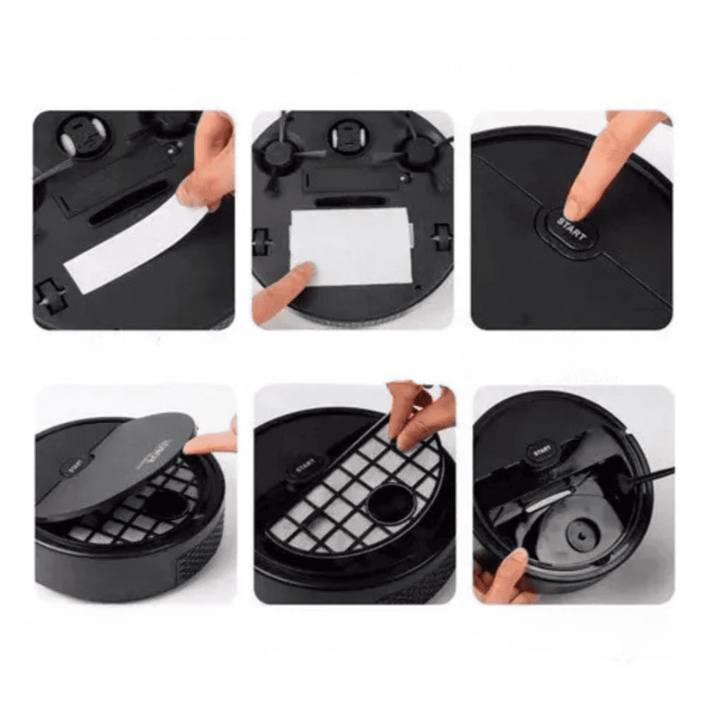mini aspirador de pó robô automático inteligente recarregável para limpeza doméstica mini aspirador de pó robô automático inteligente recarregável para limpeza doméstica