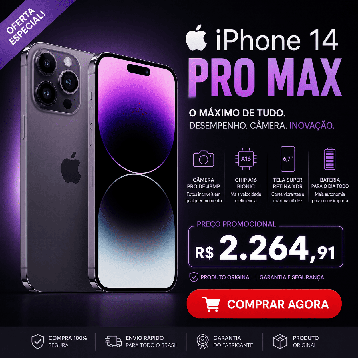 promoção celular iphone 14 pro max