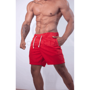 short bermuda masculina de linho casual com cintura elástica confortável para verão