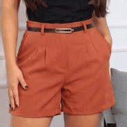 short alfaiataria feminino cintura alta com zíper lateral elegante e confortável short alfaiataria feminino cintura alta com zíper lateral elegante e confortável