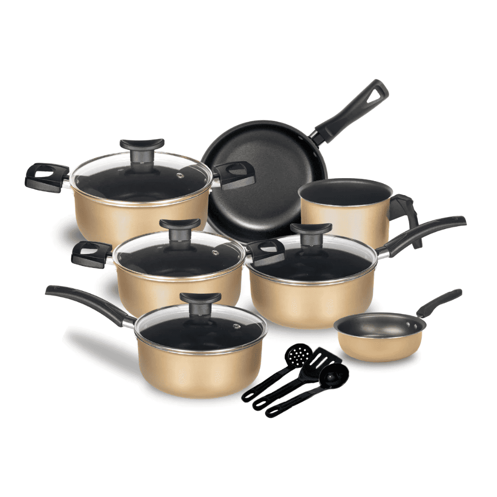 jogo de panelas antiaderente 10 peças com utensílios de cozinha e tampas de vidro jogo de panelas antiaderente 10 peças com utensílios de cozinha e tampas de vidro